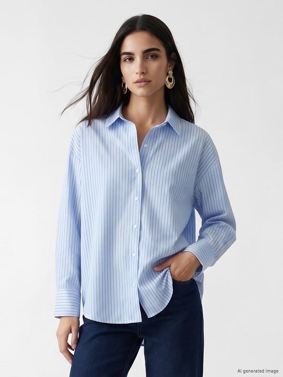 Gömlek MAVİ ÇİZGİLİ