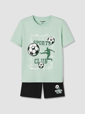 Şortlu Pijama Takımı MAT YEŞİL