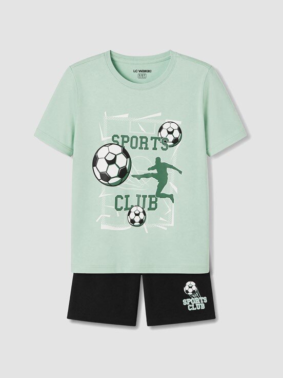 Şortlu Pijama Takımı MAT YEŞİL