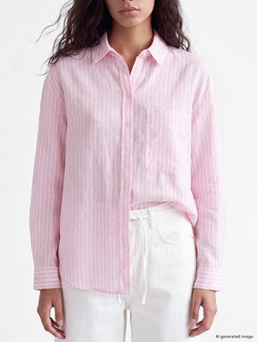 Gömlek PEMBE ÇİZGİLİ