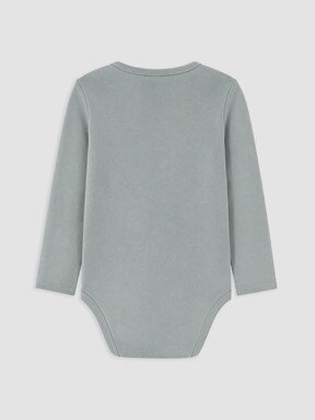 Çıtçıtlı Body BEJ BASKILI