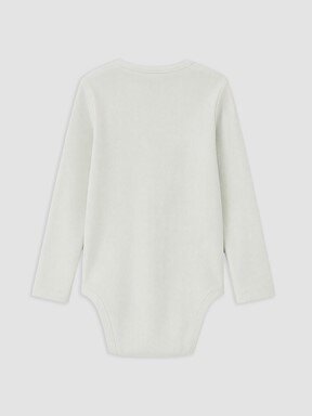 Çıtçıtlı Body BEJ BASKILI
