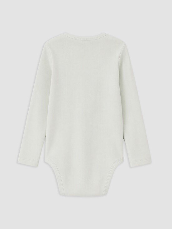 Çıtçıtlı Body BEJ BASKILI