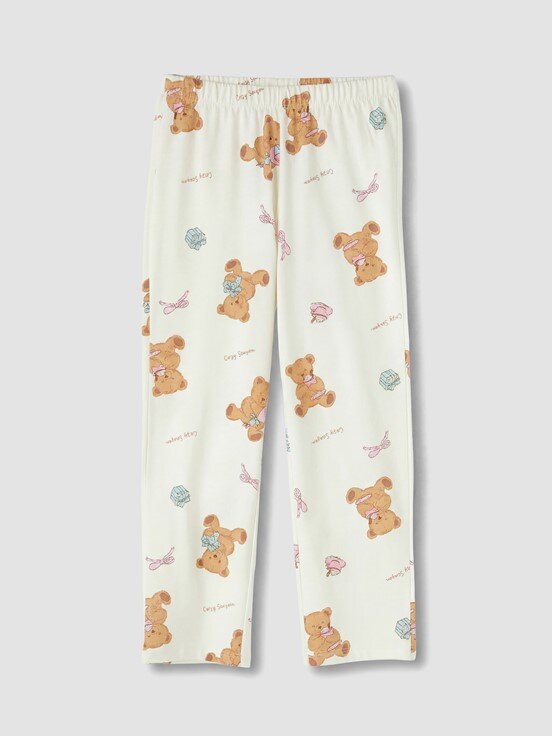 Pijama Takım AÇIK BEJ BASKILI
