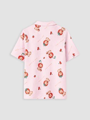 Pijama Takım PEMBE BASKILI