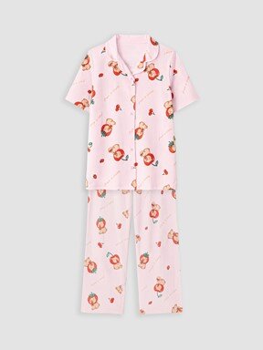 Pijama Takım PEMBE BASKILI