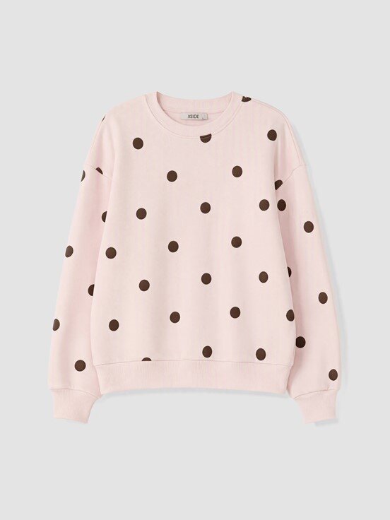 Sweatshirt AÇIK PEMBE BASKILI