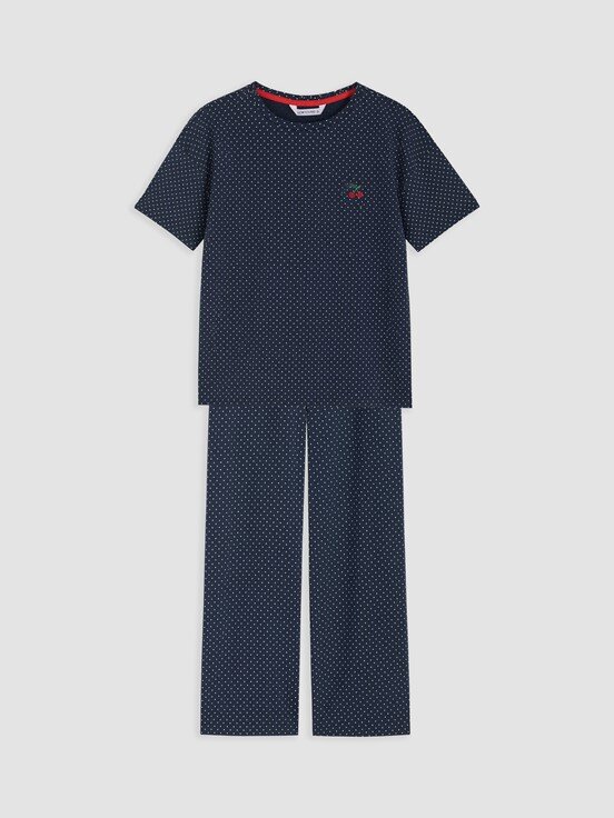Pijama Takım LACİVERT BASKILI