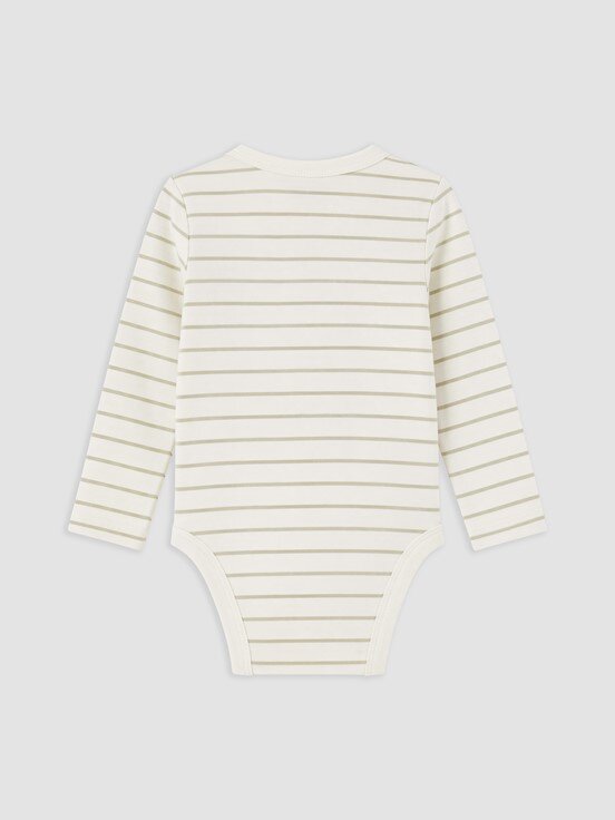 Çıtçıtlı Body KREM BASKILI