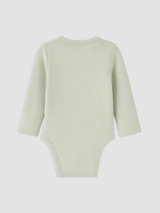 Çıtçıtlı Body KREM BASKILI