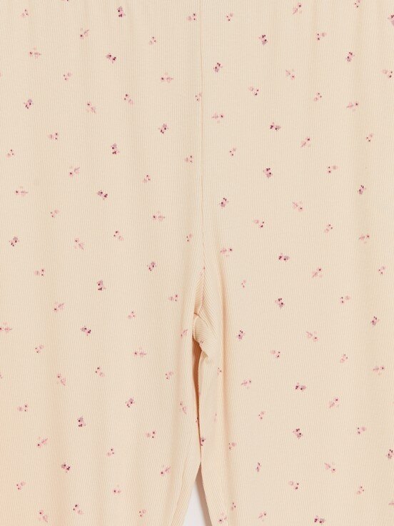 Pijama Takım BEJ BASKILI
