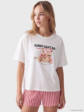 Şortlu Pijama Takımı KIRMIZI EKOSELİ