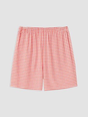 Şortlu Pijama Takımı KIRMIZI EKOSELİ