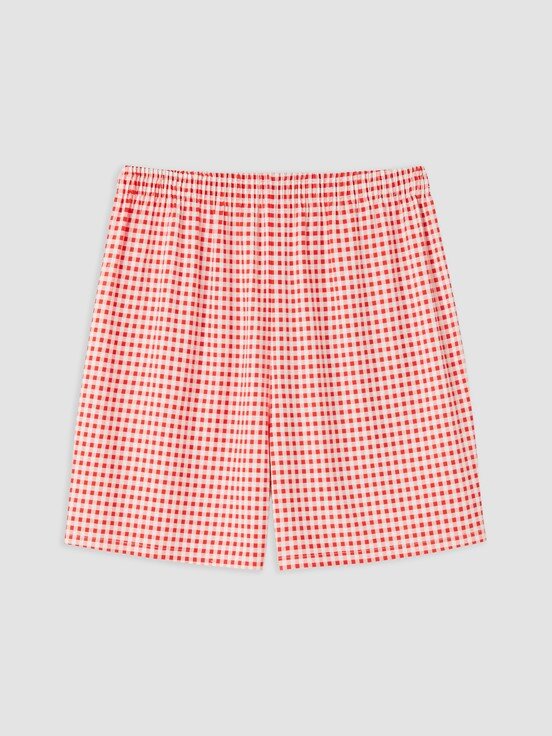 Şortlu Pijama Takımı KIRMIZI EKOSELİ