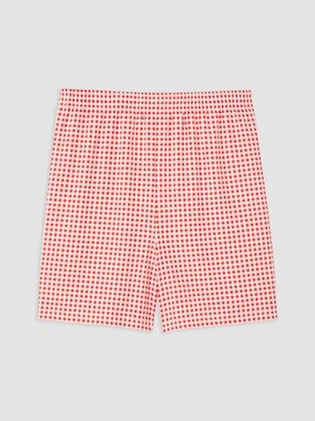 Şortlu Pijama Takımı KIRMIZI EKOSELİ