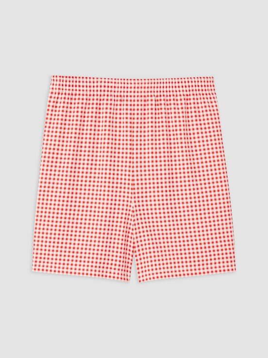 Şortlu Pijama Takımı KIRMIZI EKOSELİ