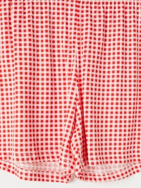 Şortlu Pijama Takımı KIRMIZI EKOSELİ