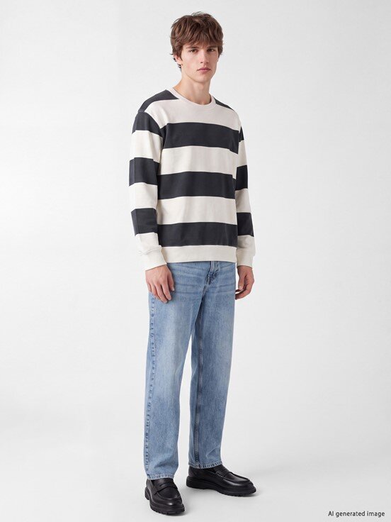 Sweatshirt YEŞİL ÇİZGİLİ