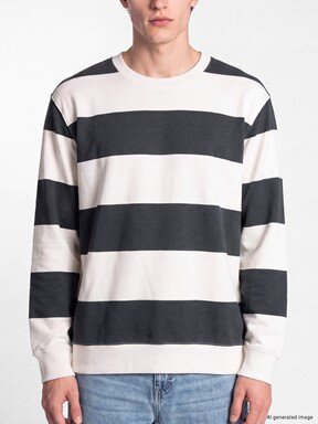 Sweatshirt YEŞİL ÇİZGİLİ