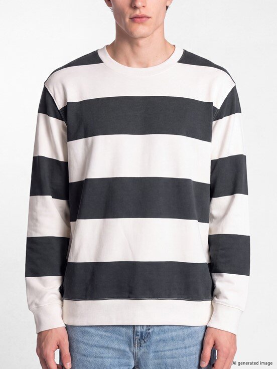 Sweatshirt YEŞİL ÇİZGİLİ