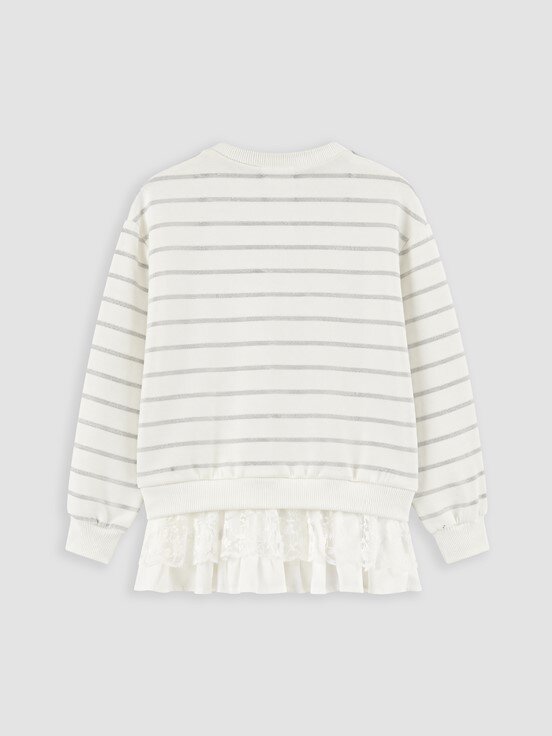 Sweatshirt EKRU ÇİZGİLİ