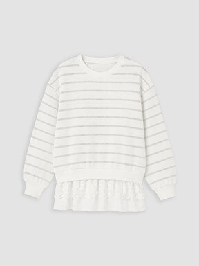 Sweatshirt EKRU ÇİZGİLİ