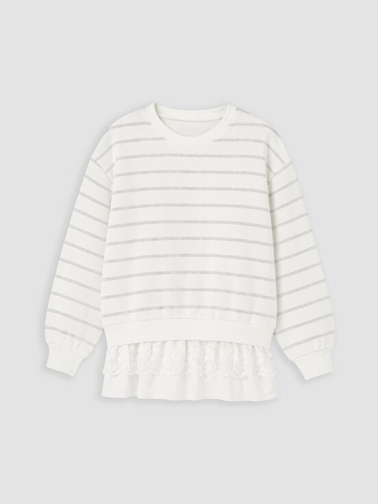 Sweatshirt EKRU ÇİZGİLİ
