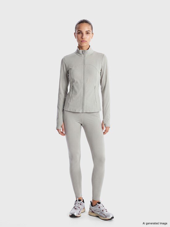 Fermuarlı Sweatshirt AÇIK GRİ