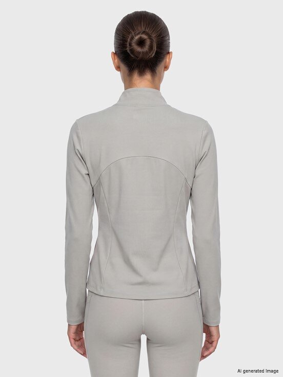 Fermuarlı Sweatshirt AÇIK GRİ