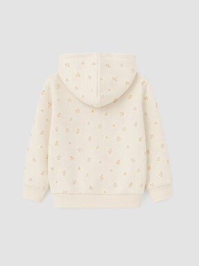 Fermuarlı Sweatshirt EKRU BASKILI