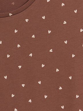 Şortlu Pijama Takımı AÇIK KAHVERENGİ BASKILI