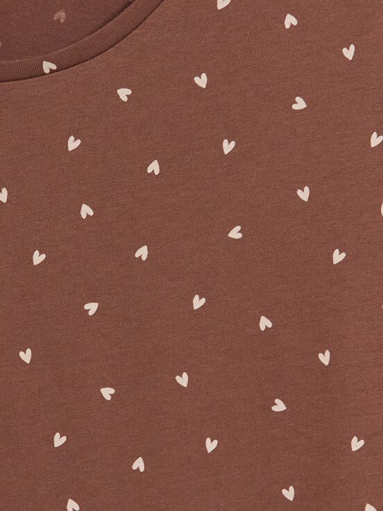 Şortlu Pijama Takımı AÇIK KAHVERENGİ BASKILI