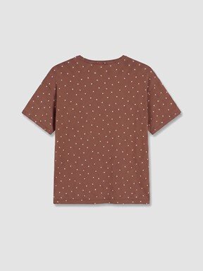 Şortlu Pijama Takımı AÇIK KAHVERENGİ BASKILI