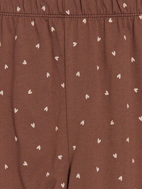 Şortlu Pijama Takımı AÇIK KAHVERENGİ BASKILI