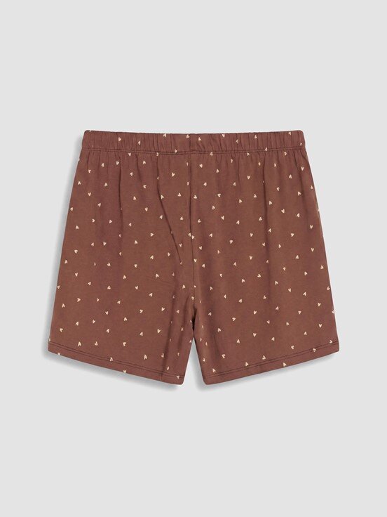 Şortlu Pijama Takımı AÇIK KAHVERENGİ BASKILI