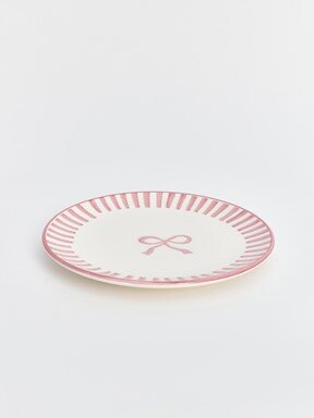 Pasta Tabağı PEMBE BASKILI