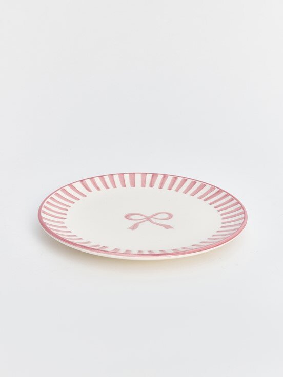 Pasta Tabağı PEMBE BASKILI