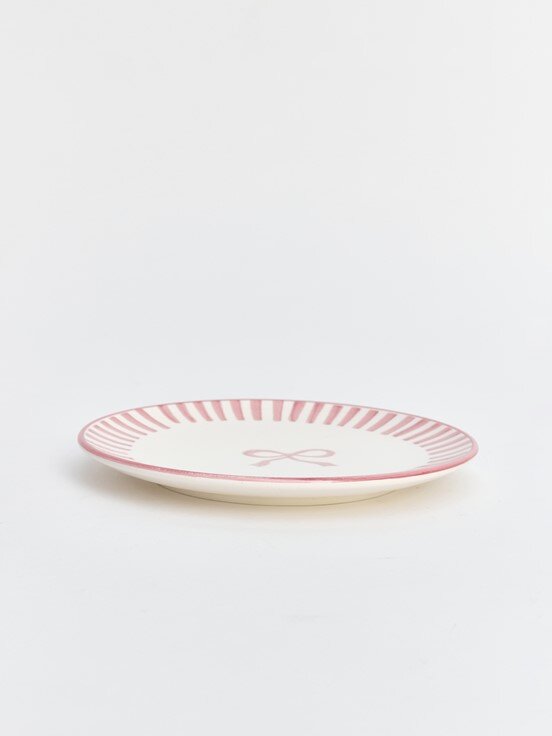 Pasta Tabağı PEMBE BASKILI