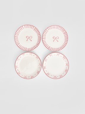 Pasta Tabağı PEMBE BASKILI
