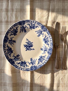 Tabak MAVİ BASKILI