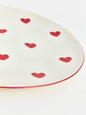 Pasta Tabağı KIRMIZI BASKILI