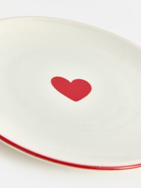 Pasta Tabağı KIRMIZI BASKILI