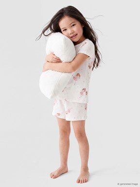 Şortlu Pijama Takımı EKRU BASKILI