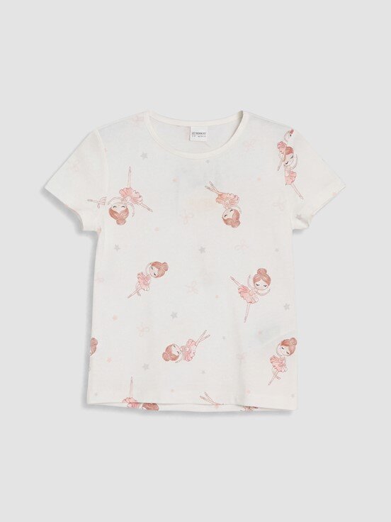 Şortlu Pijama Takımı EKRU BASKILI