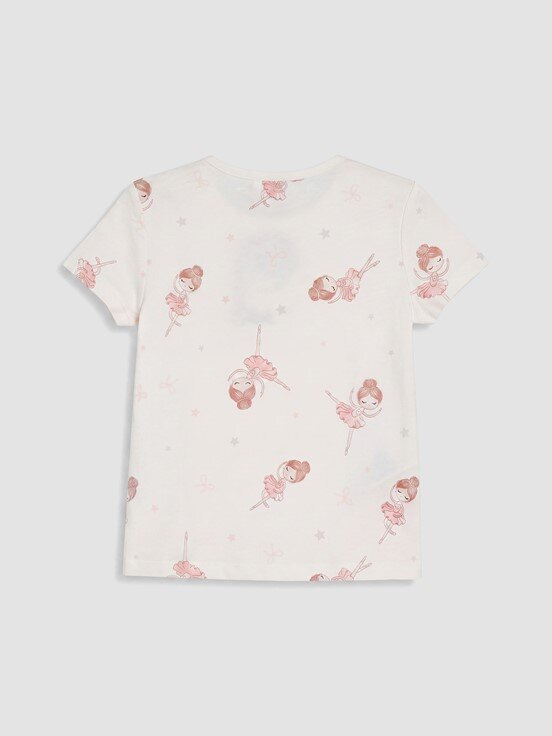 Şortlu Pijama Takımı EKRU BASKILI