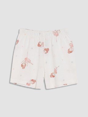 Şortlu Pijama Takımı EKRU BASKILI