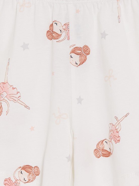 Şortlu Pijama Takımı EKRU BASKILI