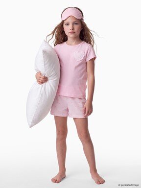 Şortlu Pijama Takımı PEMBE LEYLAK