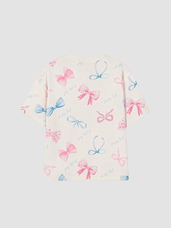 Şortlu Pijama Takımı EKRU BASKILI