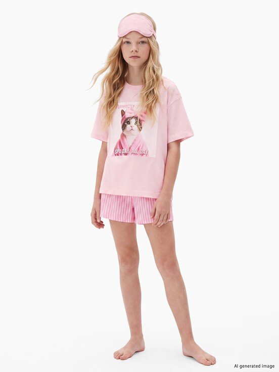 Şortlu Pijama Takımı PEMBE
